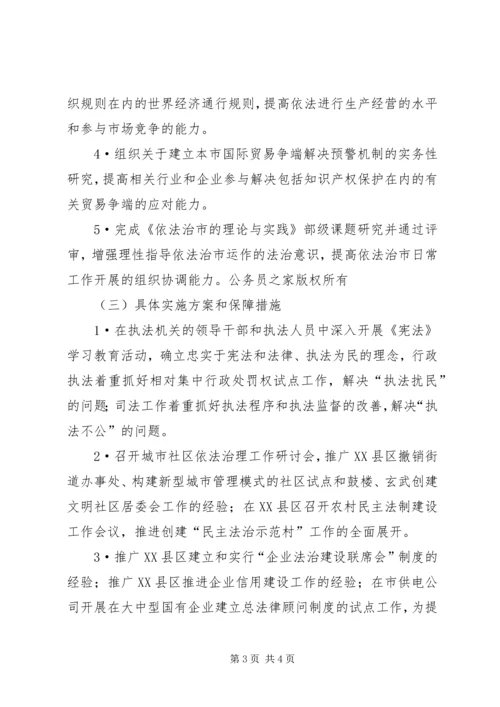 在向依法治省领导小组办公室汇报依法治市工作情况座谈会上.docx