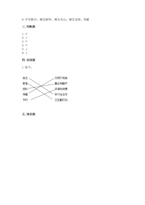 部编版道德与法治四年级上册期中测试卷附参考答案（完整版）.docx