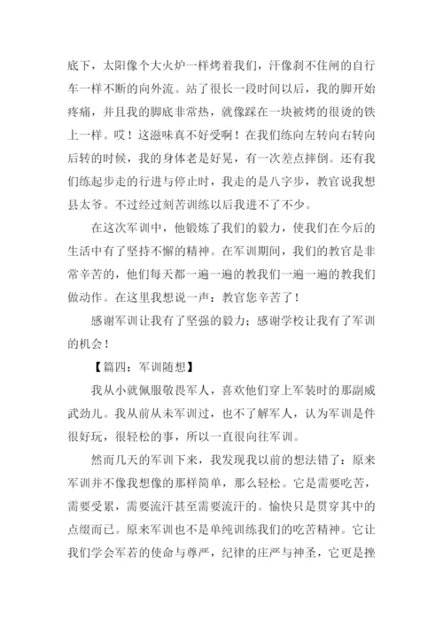 军训随想作文.docx