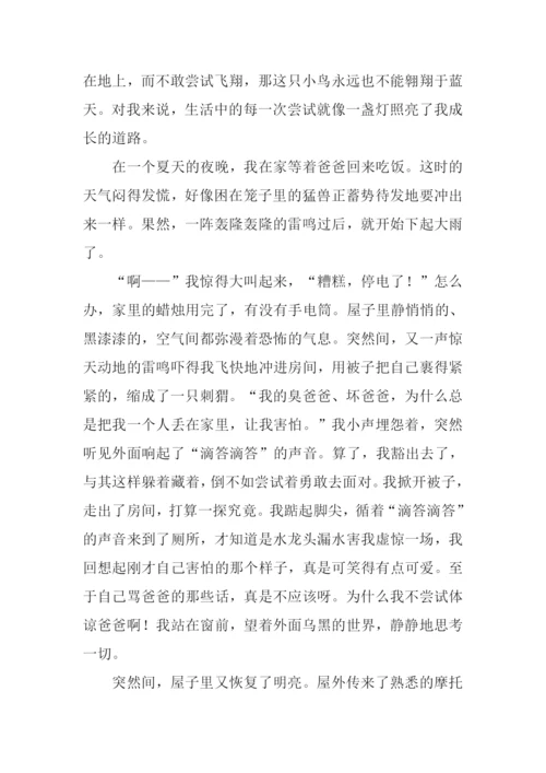 在尝试中成长初中作文.docx