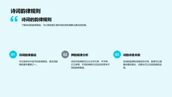 诗词教学讲座PPT模板