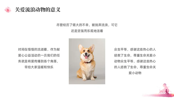 紫红色水彩简约关爱流浪动物宣传教育PPT课件