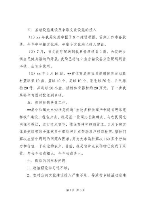 年文化体育工作总结与工作计划.docx