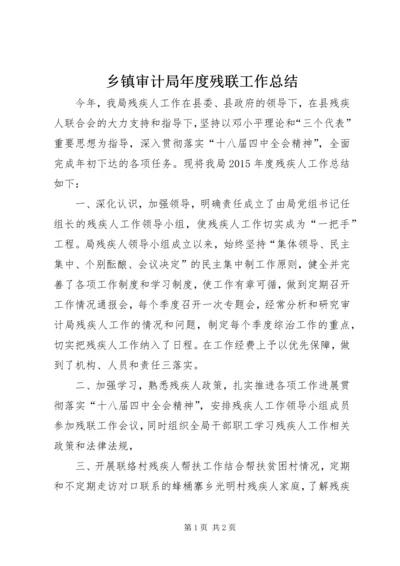 乡镇审计局年度残联工作总结.docx