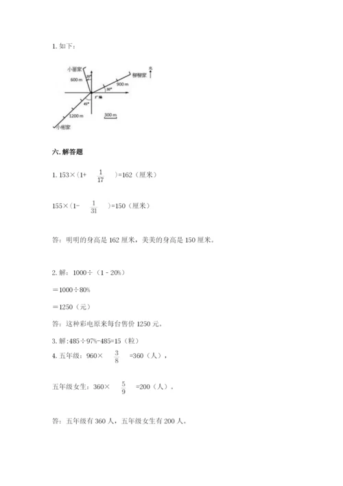 人教版六年级上册数学期末测试卷附下载答案.docx