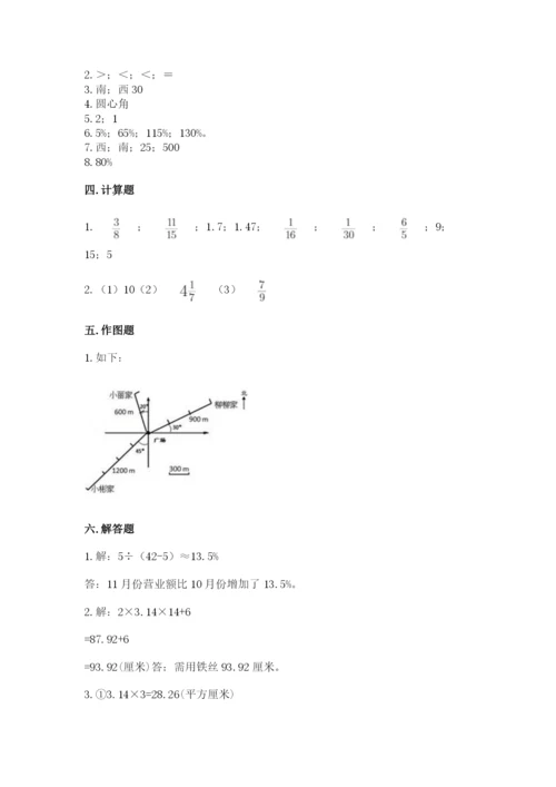 小学六年级数学上册期末卷含答案【夺分金卷】.docx