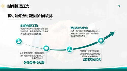 绿色商务风项目中期进展与汇报PPT模板