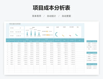 项目成本分析表