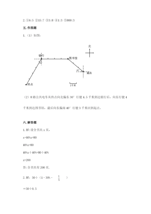 小学数学六年级上册期末测试卷（名校卷）word版.docx