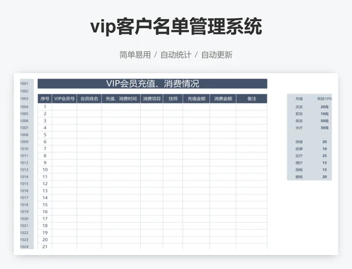 vip客户名单管理系统