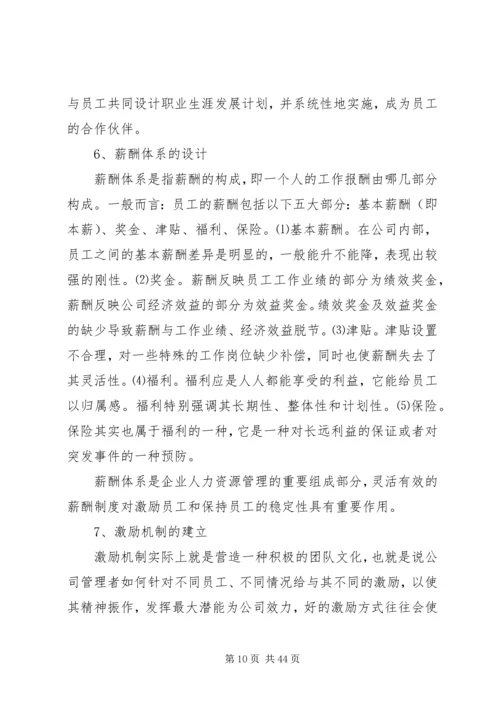 人力资源部门筹建规划.docx