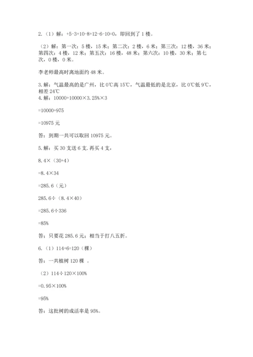 小学数学毕业测试卷（含答案）word版.docx