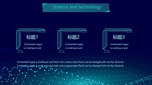 蓝色科技互联网工作总结汇报商务动态PPT