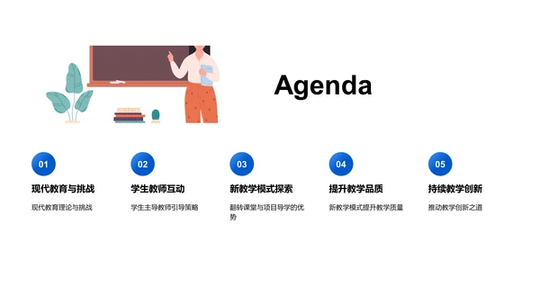 大学教学新模式PPT模板