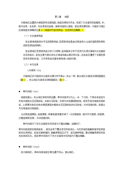 吉林大学地质学兴城实习报告2