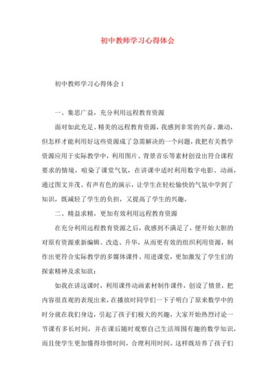 初中教师学习心得体会.docx