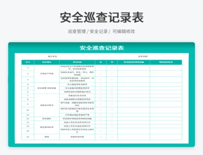 安全巡查记录表