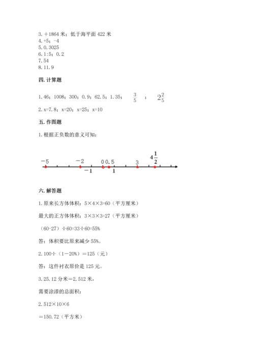 小学数学毕业测试卷【模拟题】.docx