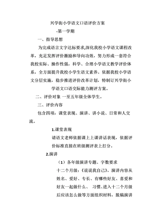 学生口语评价基础标准具体专业方案.docx