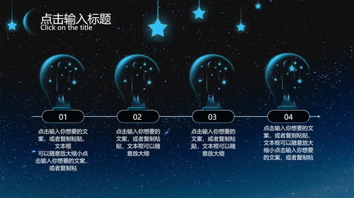 黑色简约地球熄灯一小时PPT模板