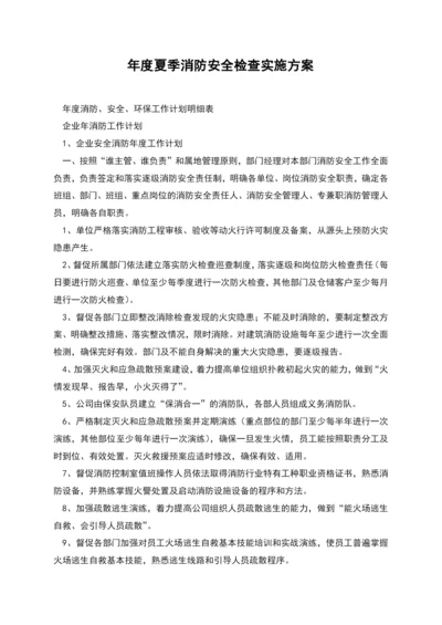 年度夏季消防安全检查实施方案.docx