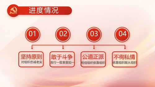 红色大气党员读书分享会动态PPT模板