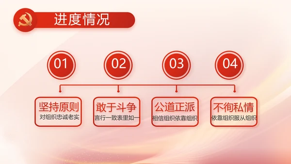 红色大气党员读书分享会动态PPT模板