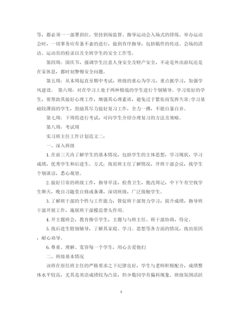 精编之实习班主任工作计划范文3篇.docx