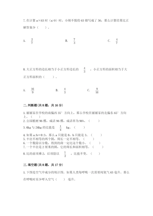 小学数学六年级上册期末测试卷含完整答案【精选题】.docx