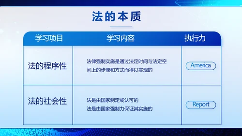 蓝色科技与法律法规宣传PPT动态模板