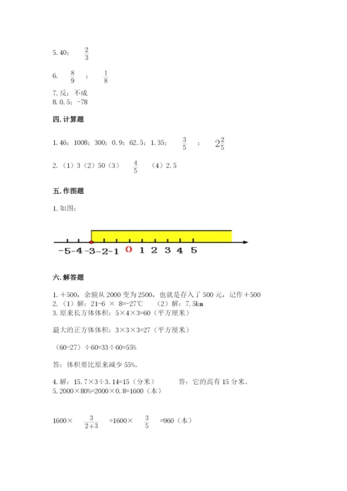 小升初数学期末测试卷及参考答案【夺分金卷】.docx