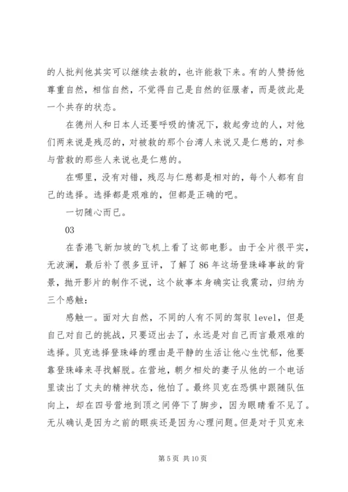 绝命海拔观后感精选.docx