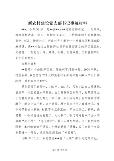 新农村建设党支部书记事迹材料.docx