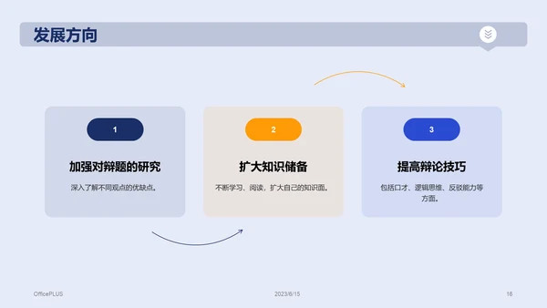 蓝色插画教育培训辩论赛总结PPT模板
