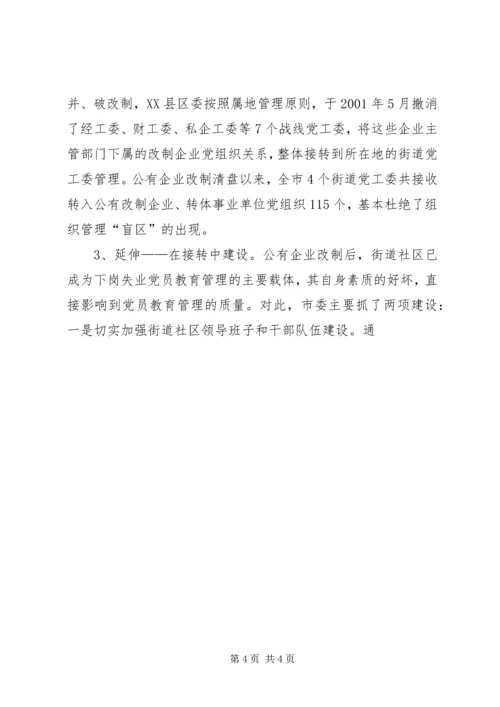 对市下岗失业党员教育管理实践的调查与思考 (10).docx