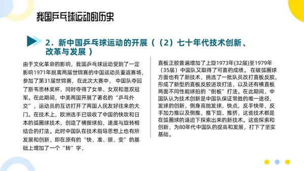蓝色简约乒乓球起源与发展小学体育PPT课件PPT模板宣传PP