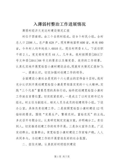 入薄弱村整治工作进展情况 (3).docx