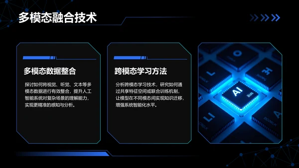 蓝色科技风人工智能的未来发展与应用趋势PPT模板