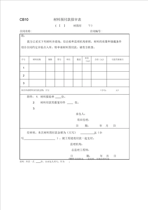 水利工程监理规范表格施工