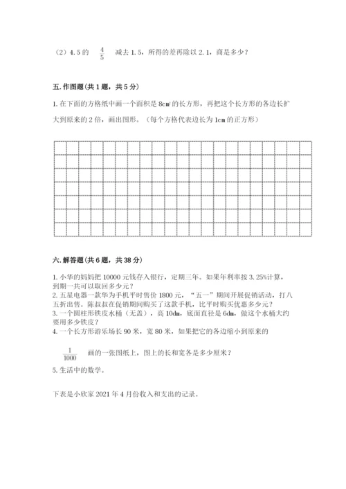 小升初数学期末测试卷精品（夺冠）.docx