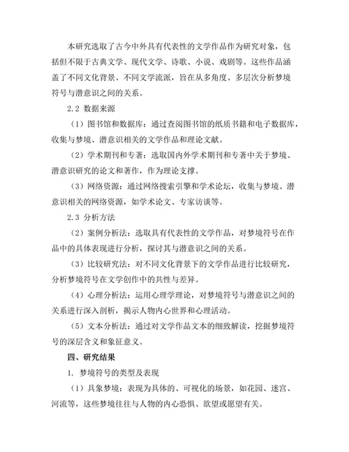 文学中的梦境符号与潜意识