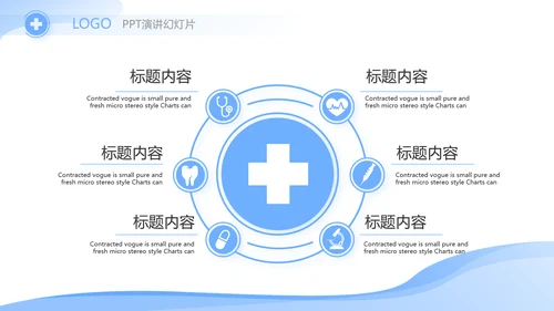 蓝色大气医疗行业工作汇报动态PPT