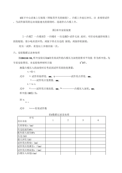 07级冲压工艺及模具设计实验指导书