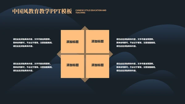 蓝色商务风教育教学PPT模板