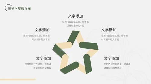 绿色简洁清新文艺季度工作计划PPT模板