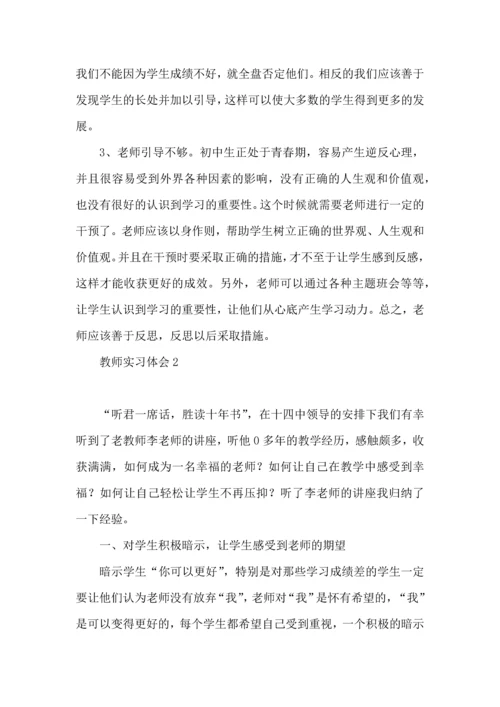 热教师实习体会10篇.docx