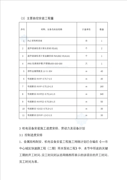 泵站机电设备安装工程施工方案39页