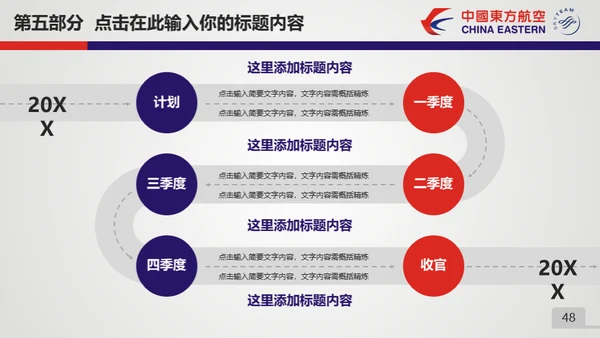 东方航空公司动态通用PPT模板