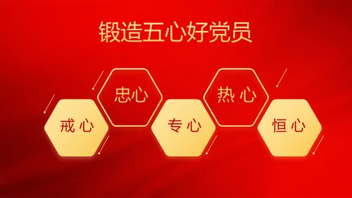 红色极简党建党支部学习教育活动动态PPT
