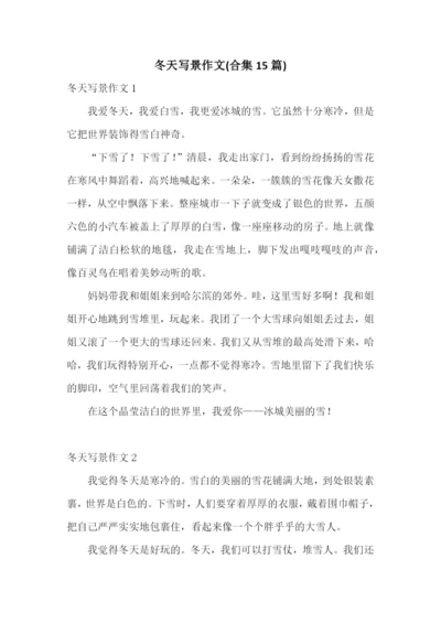 冬天写景作文(合集15篇).docx